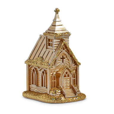 4.5" Golden Church Ornament