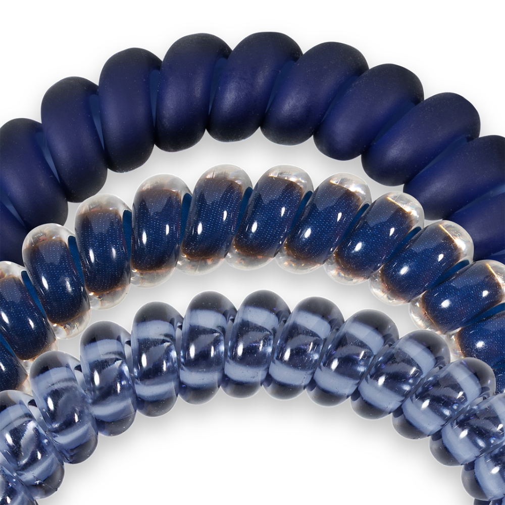 Teleties Spiral Hair Coils - Small - Nightfall Navy Hair Ties 