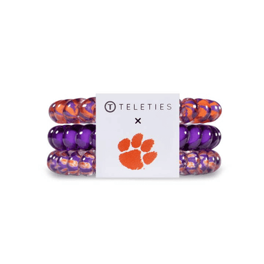 Teleties Clemson University Small Hair Ties 3pk