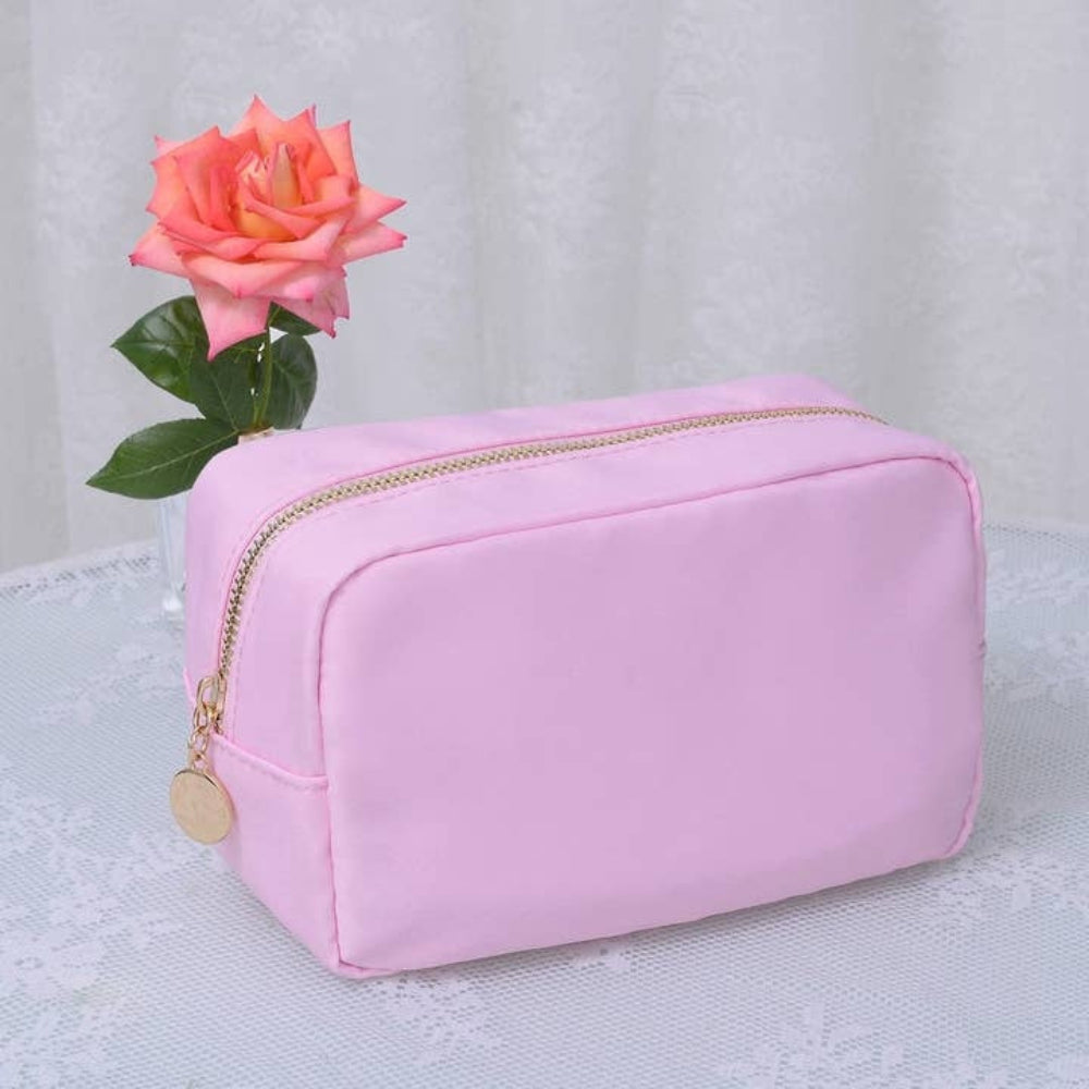 Emma Round Zippered Cosmetic Pouch Bag