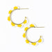 Luna Beaded Scallop Gold Hoop