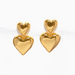 Heartfelt Dangle Earrings - Gold