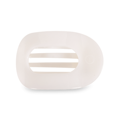 Teleties Medium Coconut White Flat Round Clip 