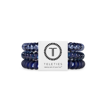 Teleties Spiral Hair Coils - Small - Nightfall Navy Hair Ties 