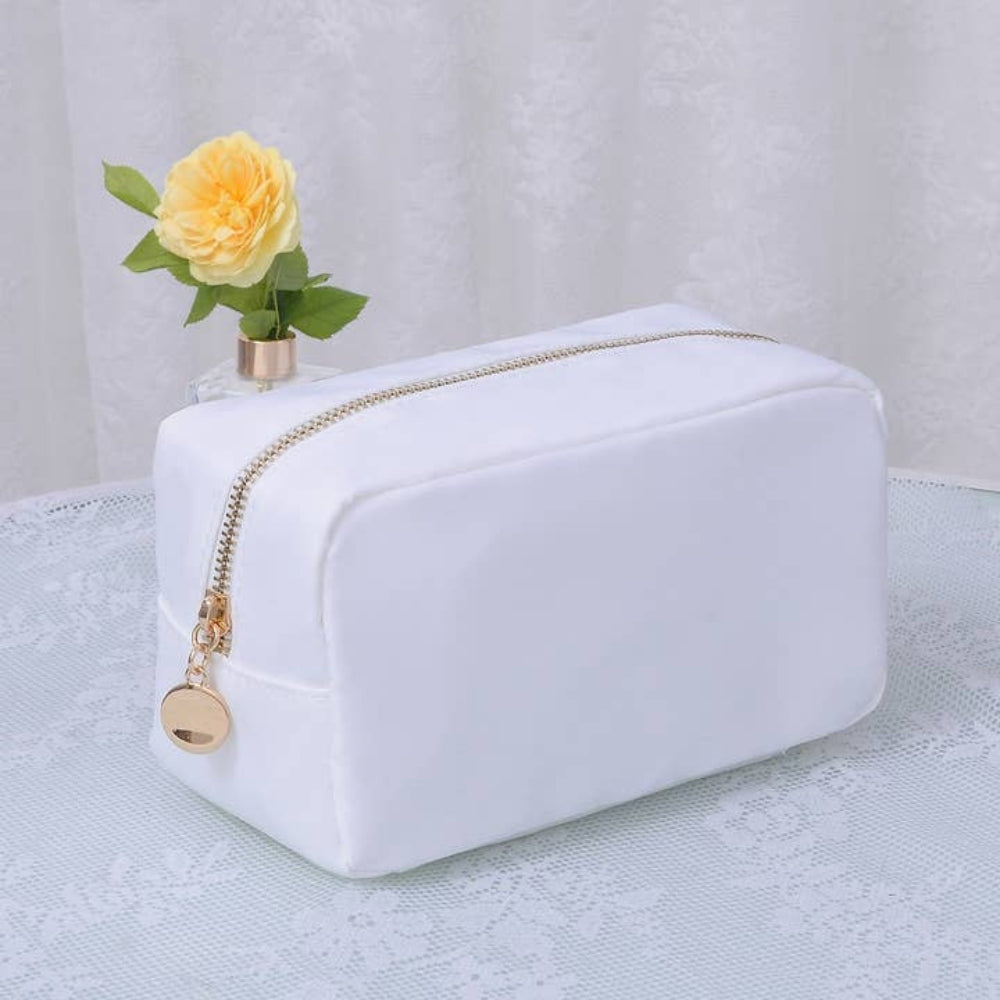 Emma Round Zippered Cosmetic Pouch Bag