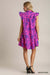 Umgee Floral Print Collared Tiered Dress