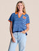 Auburn Spirit Stripe Collared Sweater