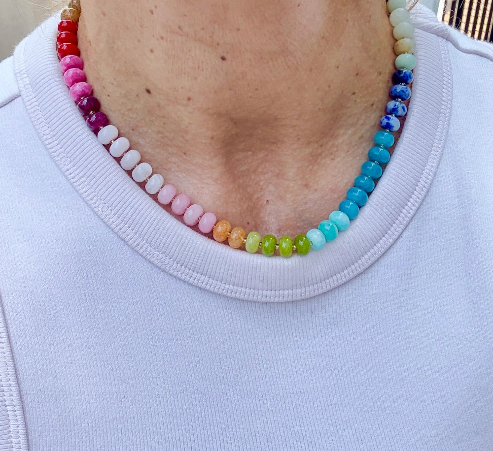 Summer Lovin’ Beaded Necklaces - Pastel Blues Greens