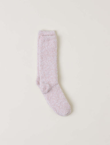 Barefoot Dreams Cozychic Heathered Socks Dusty Rose-White S-M