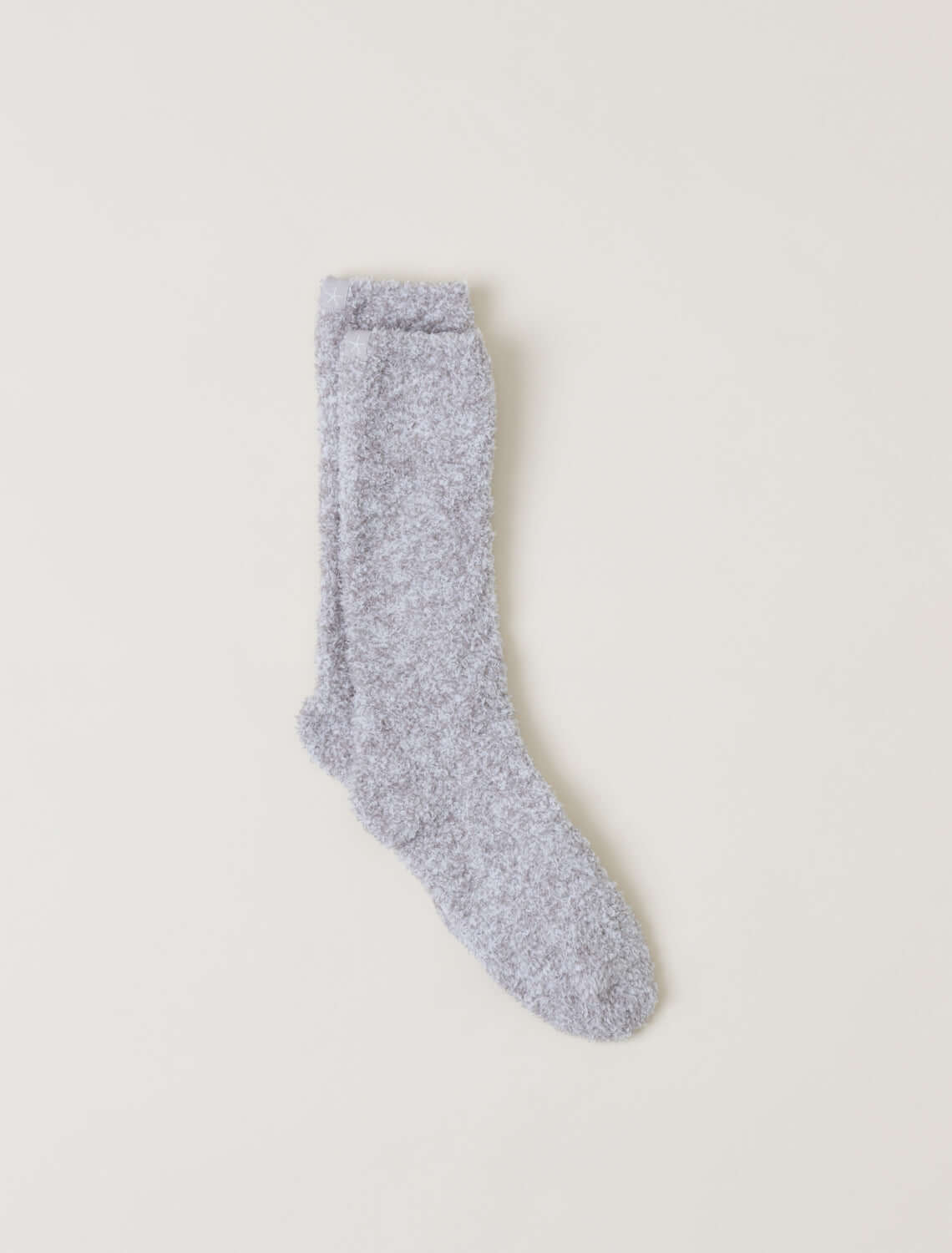 Barefoot Dreams Cozychic Heathered Socks Oyster-White S-M