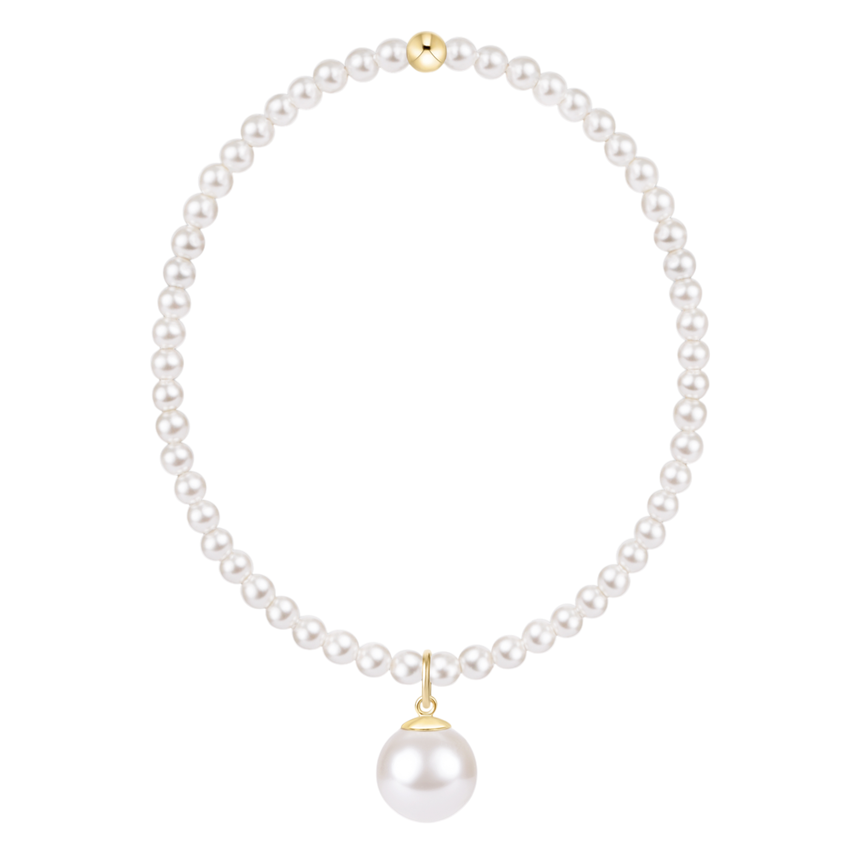 E Newton Classic Pearl 3mm Bracelet with Pearl 10mm Charm