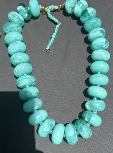 The Emily Candy Bead Necklace - Mini Turquoise