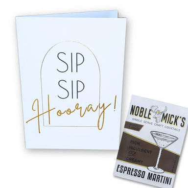 Noble Mick's Sip Sip Hooray Greeting Card & Espresso Martini