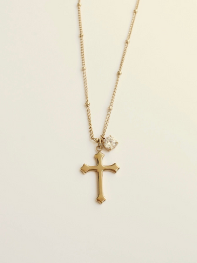 Cross Necklace - Gold