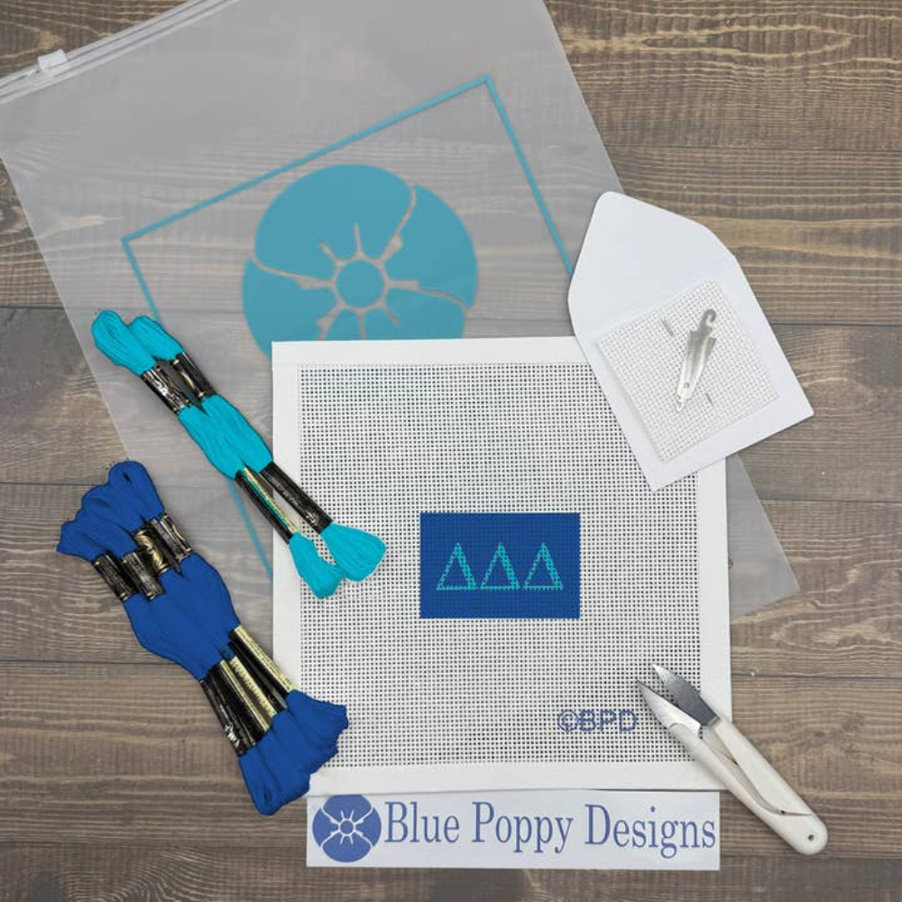 Delta Delta Delta 3x2 Needlepoint Kit