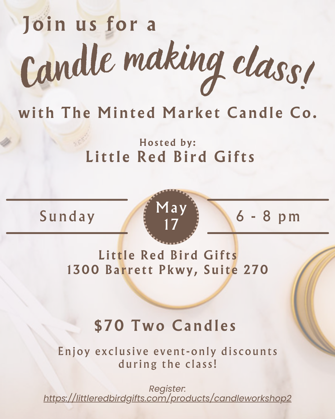 Candle Workshop - 2 Candles