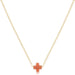 ENewton 16" Small Coral Signature Cross Gold Necklace