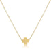 E Newton 16” Gold Cross Signature Necklace