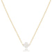 A gold-filled 16-inch chain necklace with an off-white small signature cross pendant from ENewton.