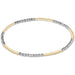 Three-toned beaded necklace on a white background