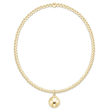 ENewton Classic Gold 2mm Bracelet with Gold 8mm Charm