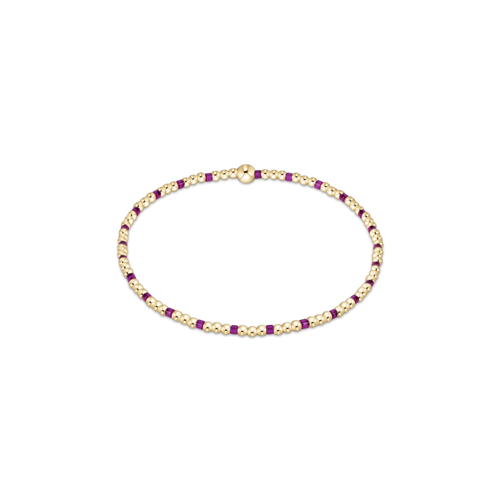 ENewton Fuchsia Hope Sincerity Pattern 2mm Bead Bracelet