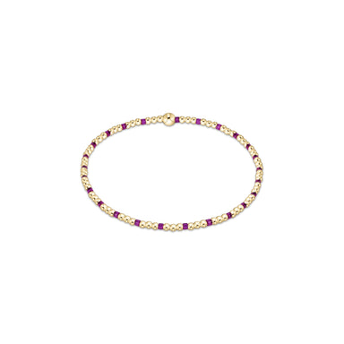 ENewton Fuchsia Hope Sincerity Pattern 2mm Bead Bracelet