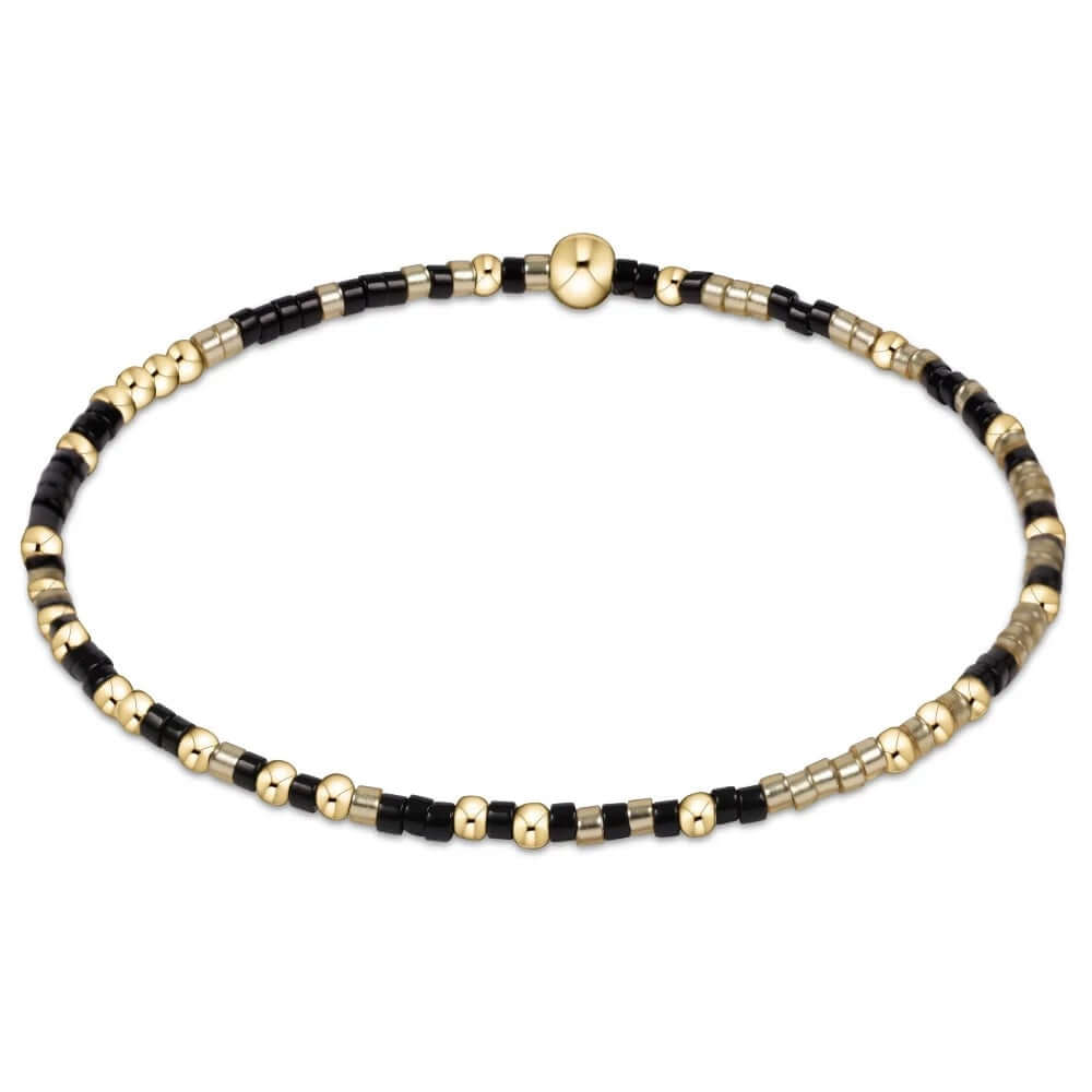 Gold Luster/Onyx Hope Unwritten Bracelet E Newton