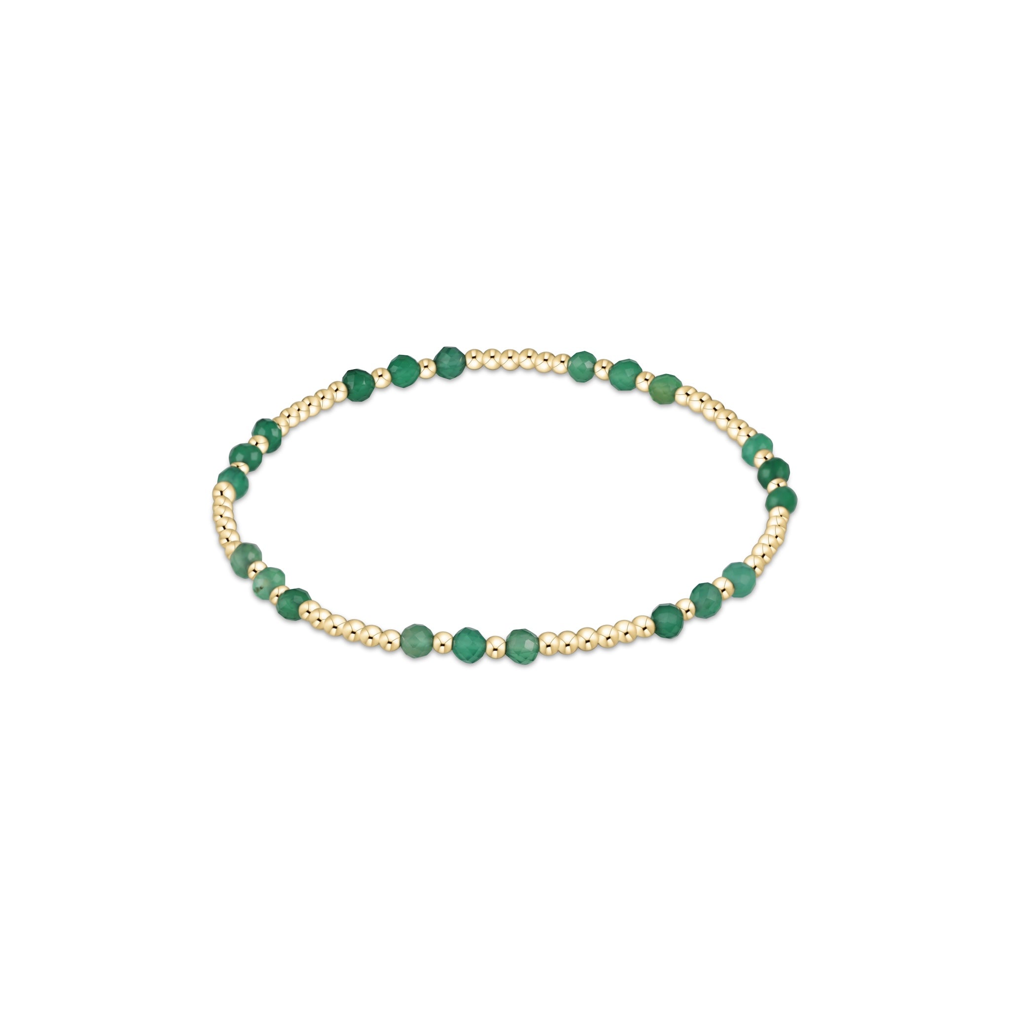 ENewton Gemstone Green Onyx Joy 3mm Bead Bracelet