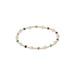 Bracelet with pearls and multicolored beads on a white background