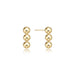 Pair of gold earrings on a white background