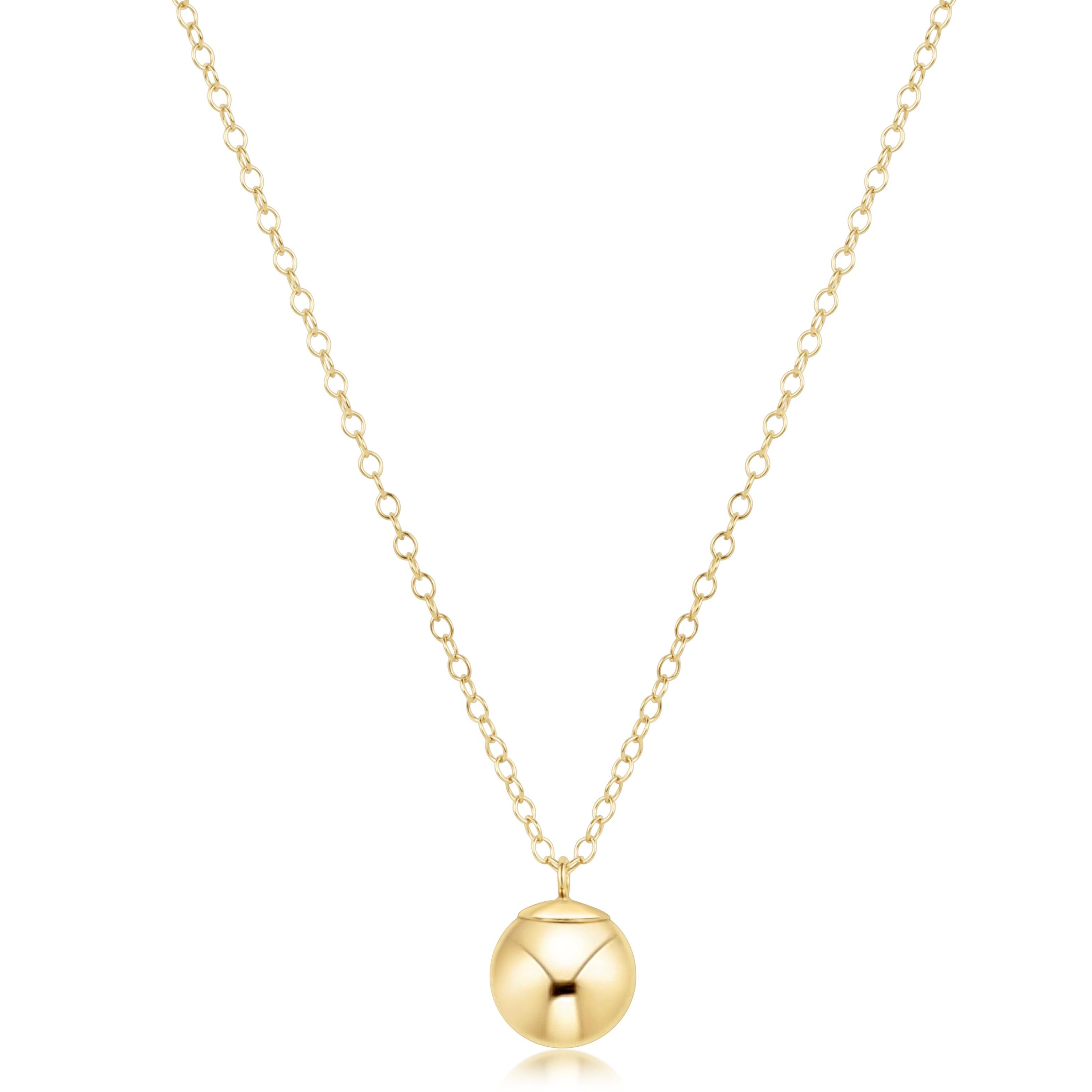 E Newton 16" Necklace Gold Classic Gold 10mm Charm