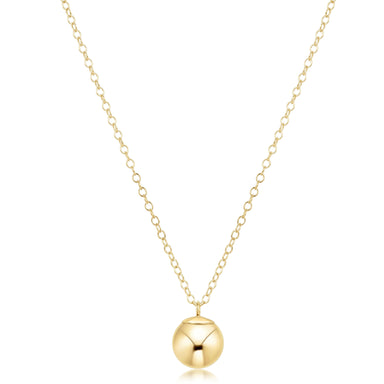 E Newton 16" Necklace Gold Classic Gold 10mm Charm