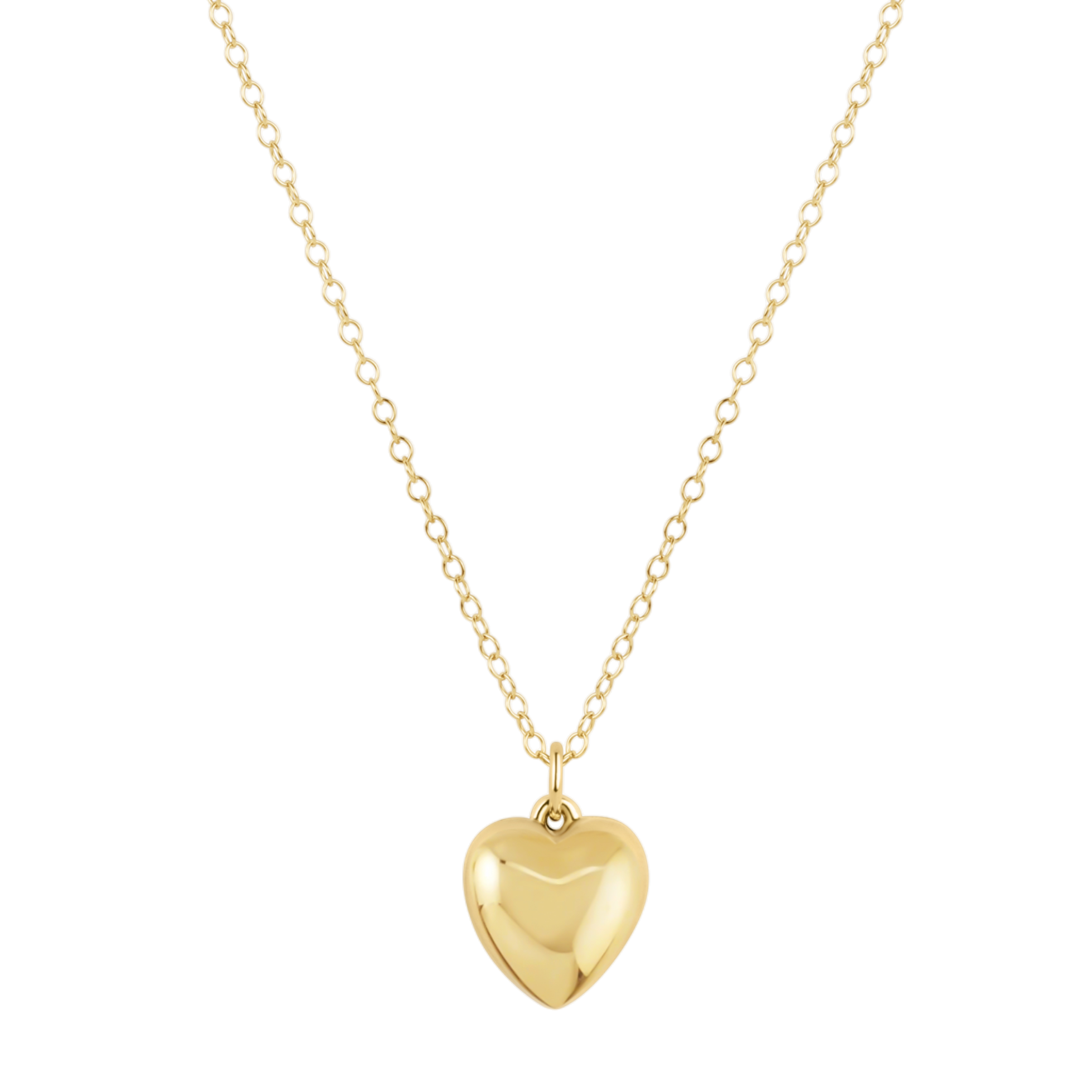E Newton 16" Necklace Gold Love Plush Gold Charm