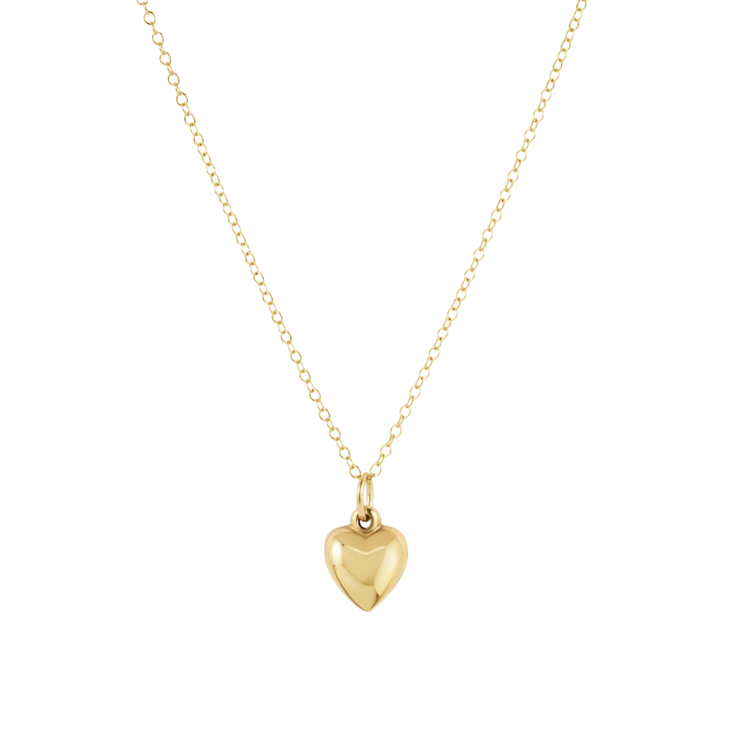 E Newton 16" Necklace Gold Love Plush Small Gold Charm