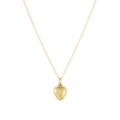 E Newton 16" Necklace Gold Love Plush Small Gold Charm