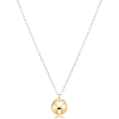 E Newton 16" Necklace Mixed Metal Classic Gold 10mm Charm