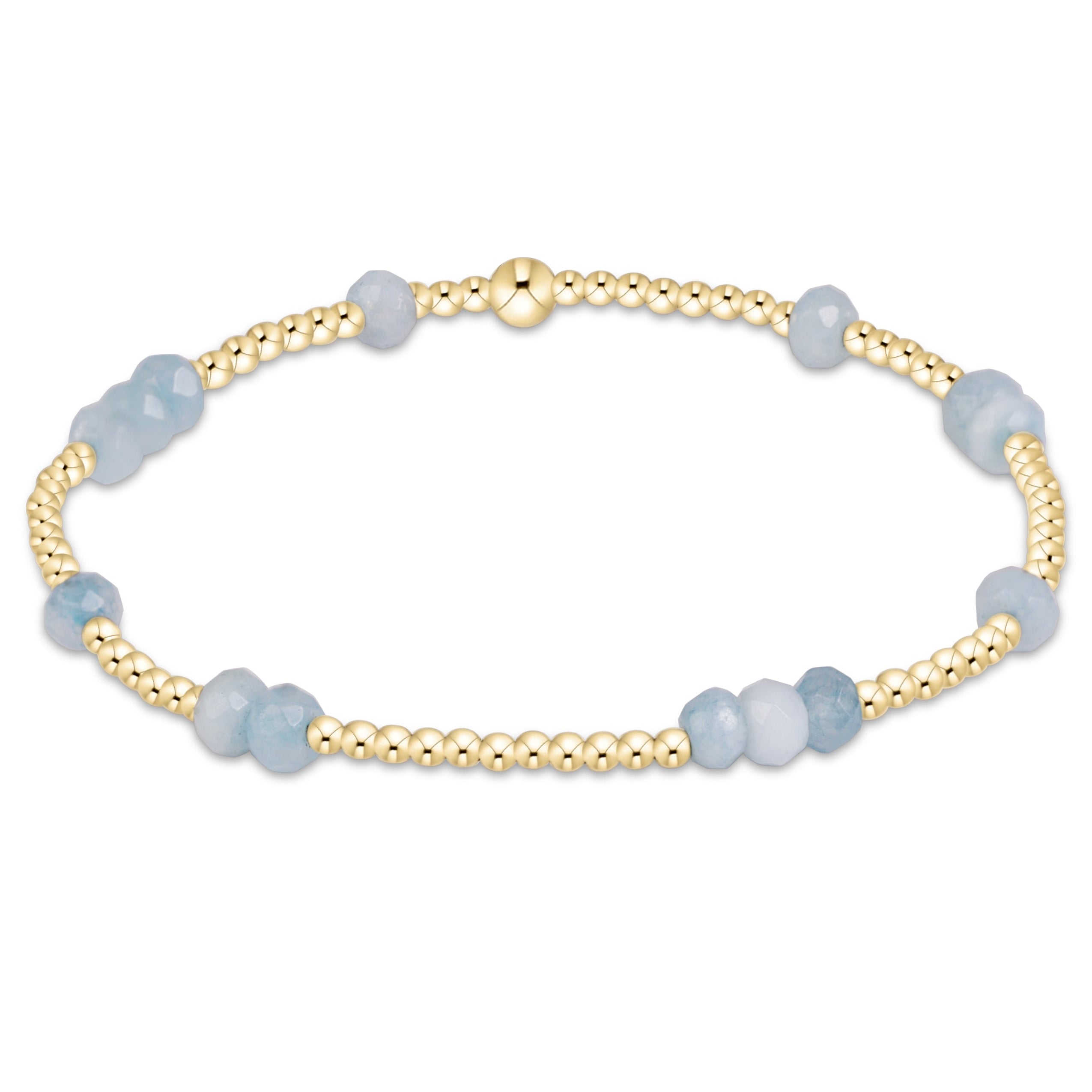 E Newton Aquamarine 4mm Hope Unwritten Gemstone Bracelet