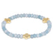 E Newton Aquamarine 4mm Signature Gold Cross Gemstone Bracelet