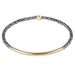E Newton Bliss Bar Gold 2mm Silver Faceted Hematite Bracelet