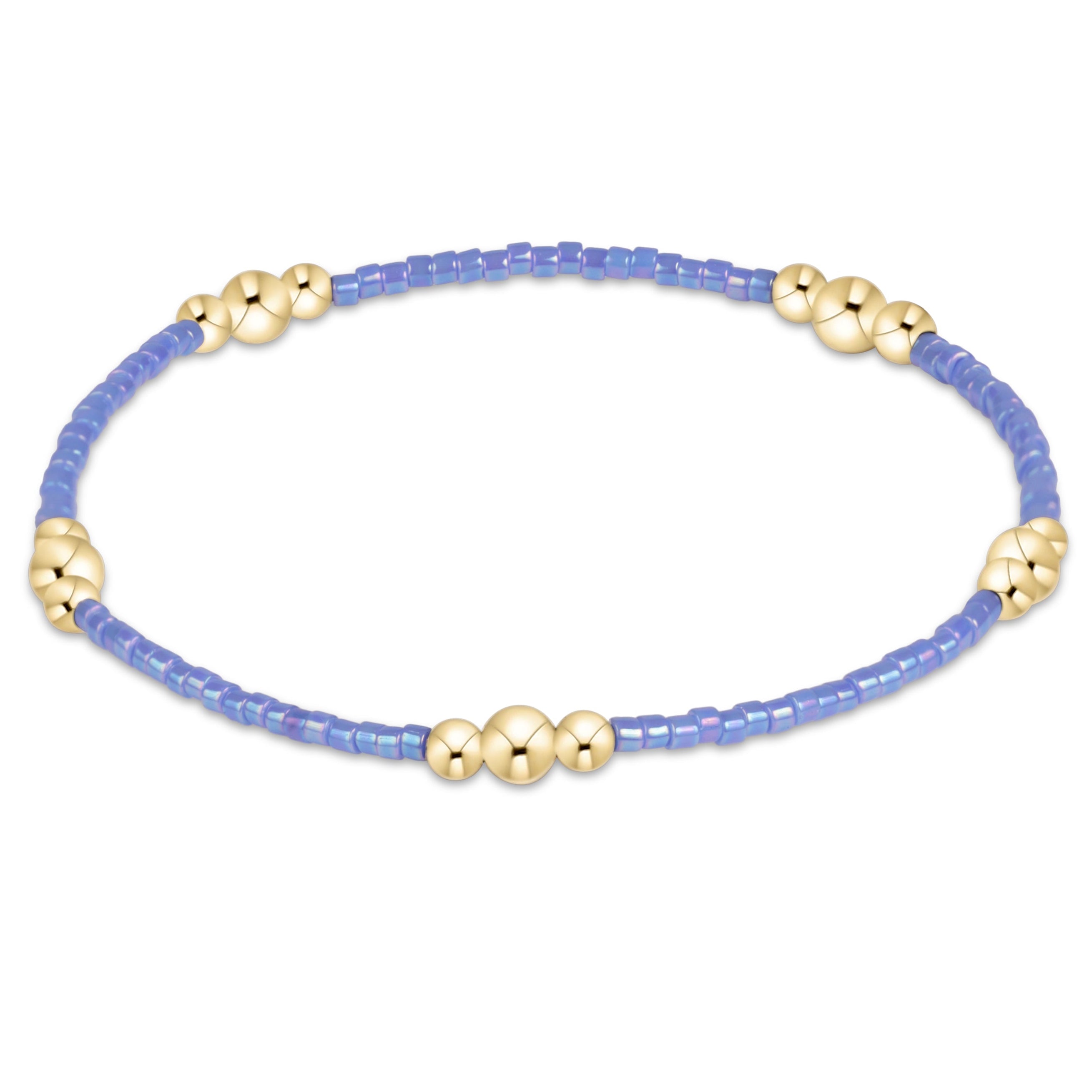 E Newton Bright Blue Hope Purpose Gold Bracelet