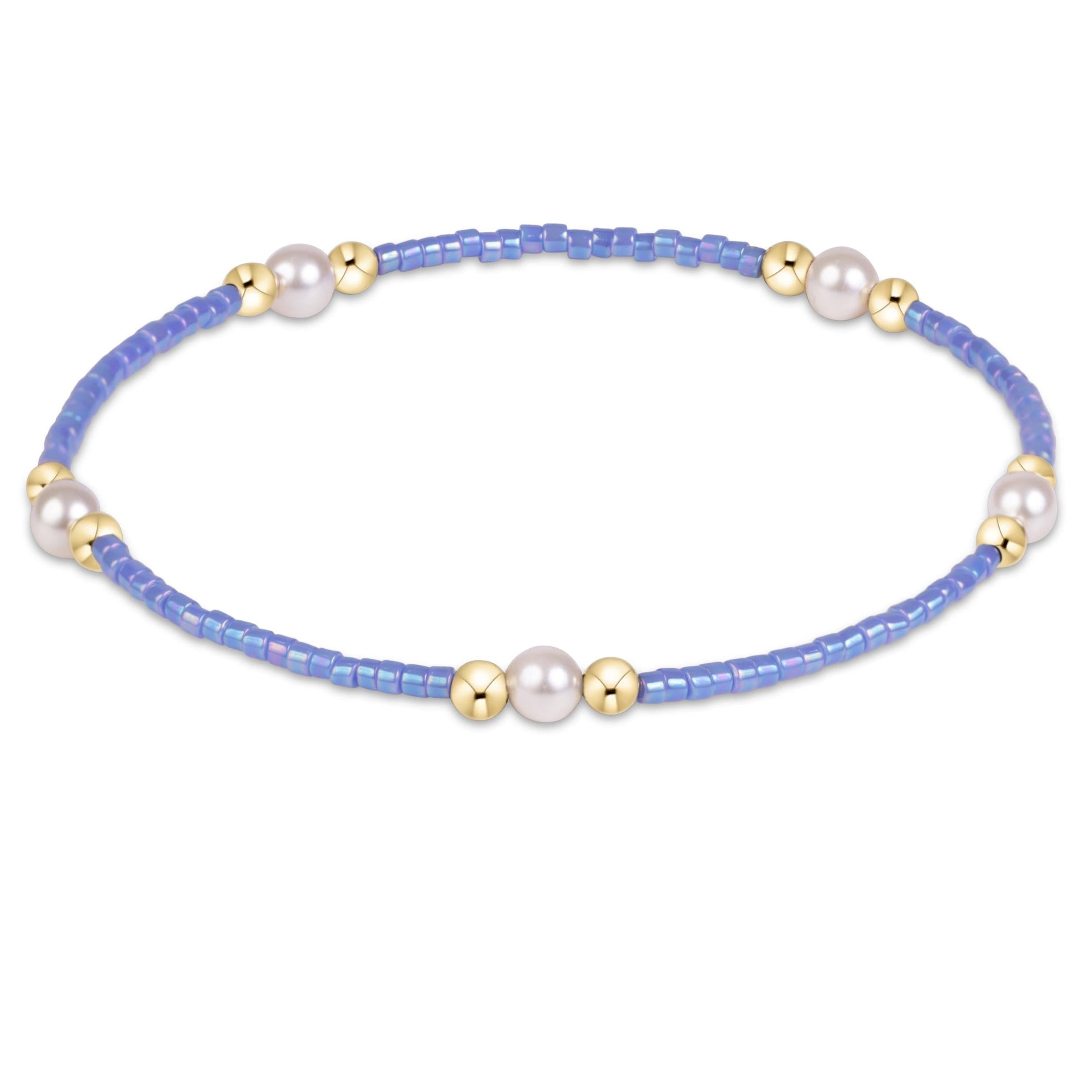 E Newton Bright Blue Hope Purpose Pearl Bracelet