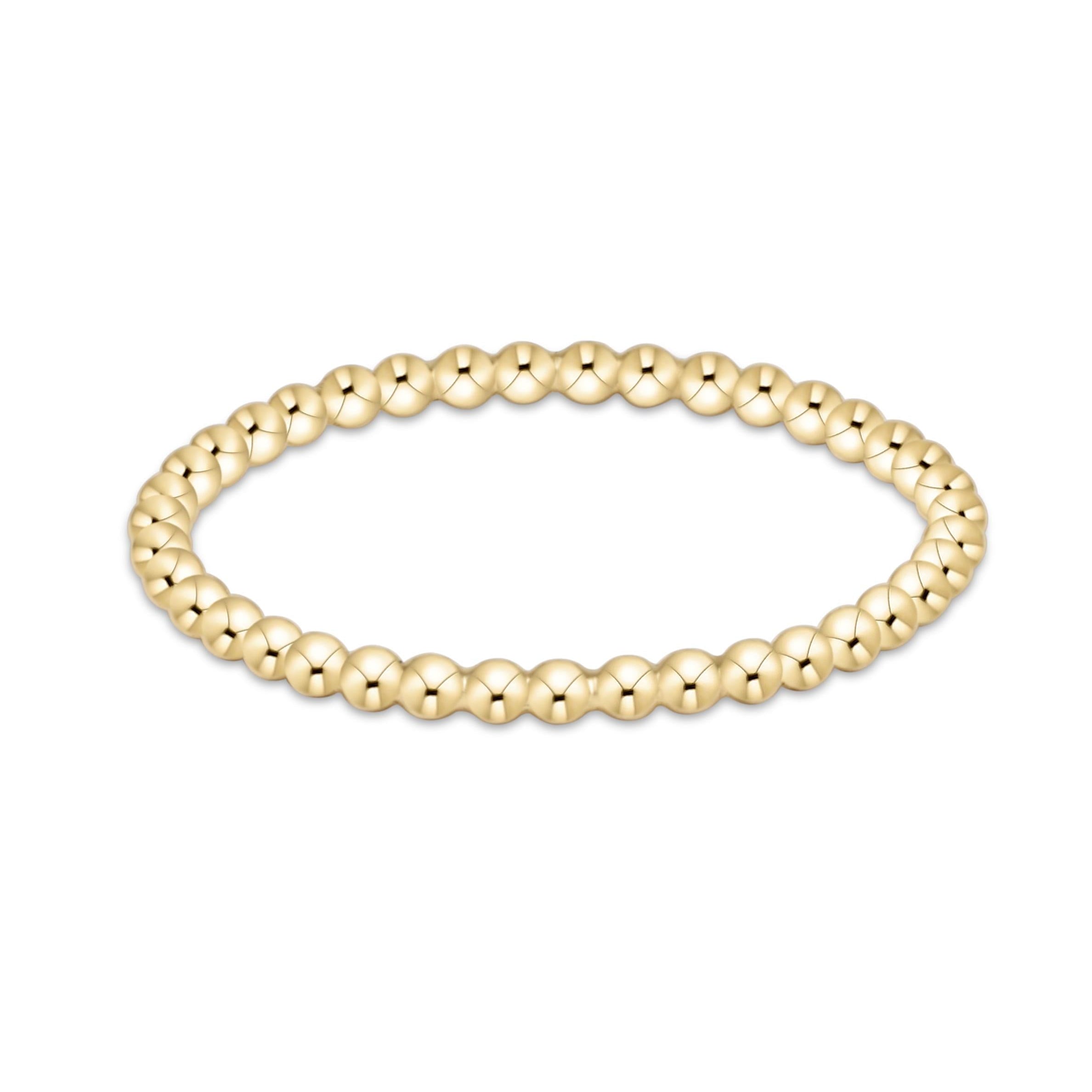 E Newton Classic Gold 1.5mm Beaded Ring Size 7
