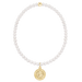 E Newton Classic Pearl 3mm Bracelet Protection Gold Disc