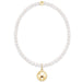E Newton Classic Pearl 3mm Bracelet with Gold 10mm Charm