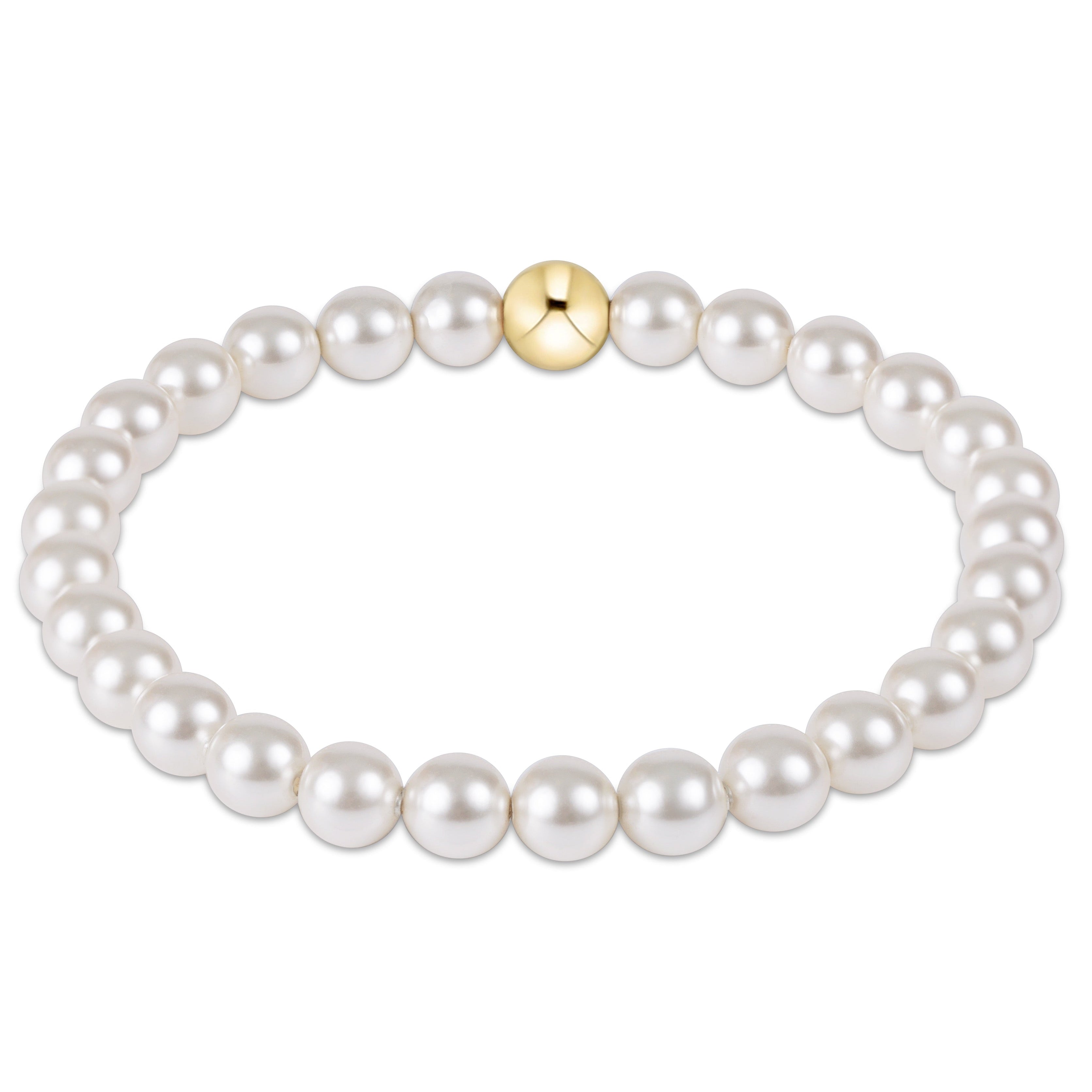 E Newton Classic Pearl 6mm Bead Bracelet