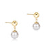 E Newton Classic Pearl 8mm Ball Drop Stud Earrings