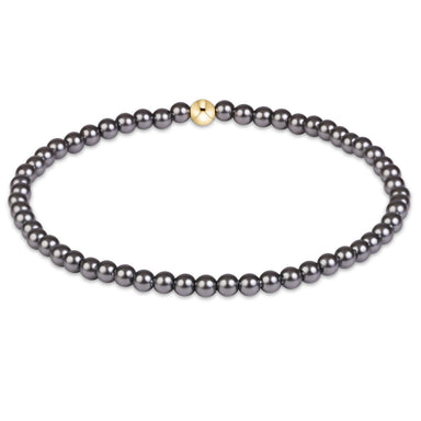 E Newton Classic Pearl Dark Grey 3mm Bracelet