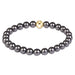 E Newton Classic Pearl Dark Grey 6mm Bracelet