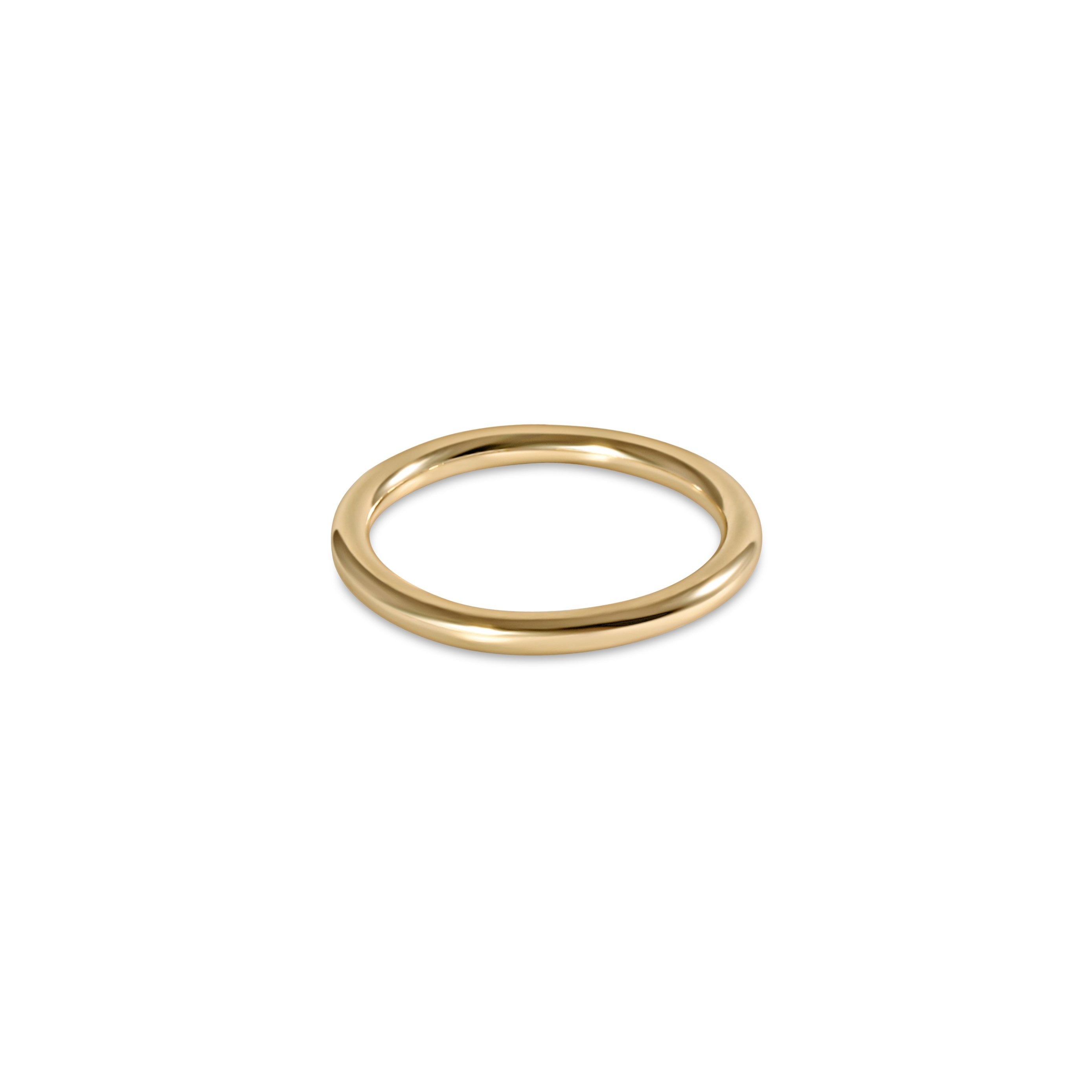 E Newton Classic Thin Gold Band Ring Size 6